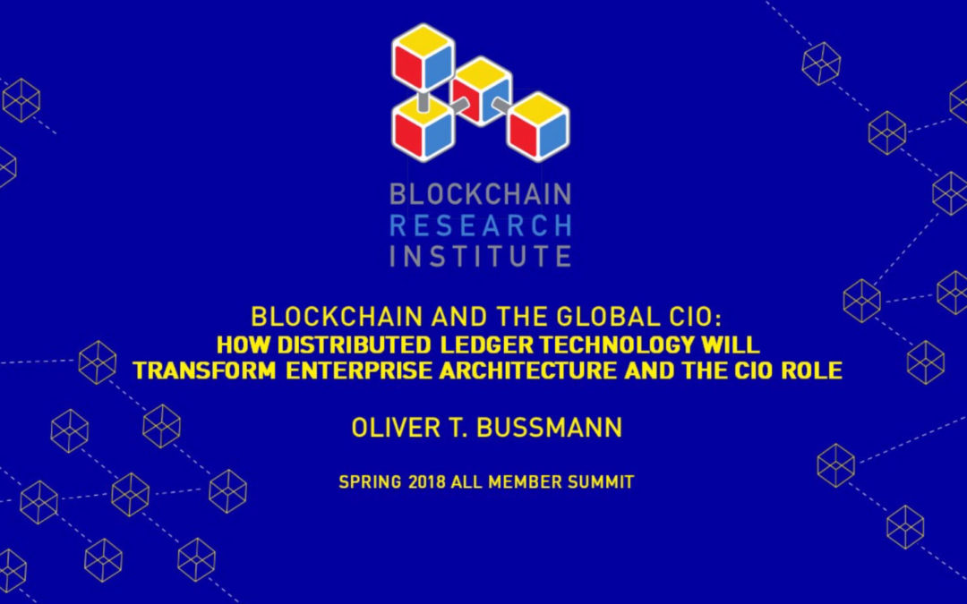 Webinar: Blockchain and the Global CIO – Summit 2018