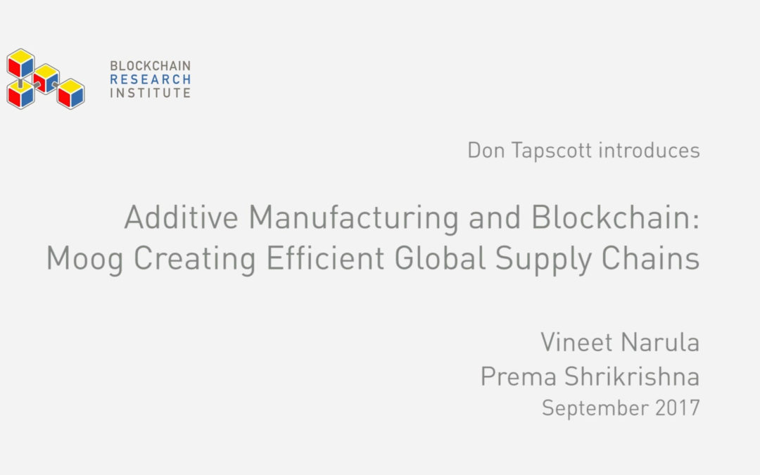 Additive Manufacturing and Blockchain