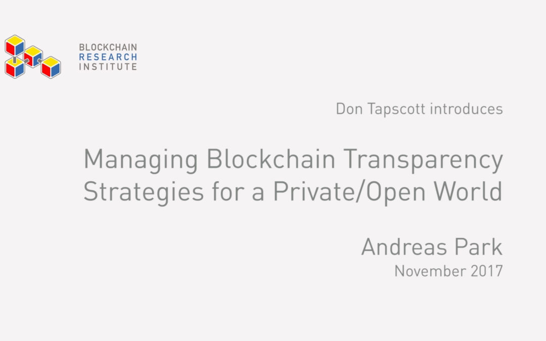 Managing Blockchain Transparency