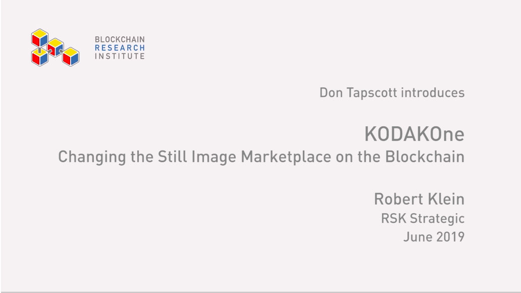KodakONE: Changing the Still Image Marketplace on the Blockchain