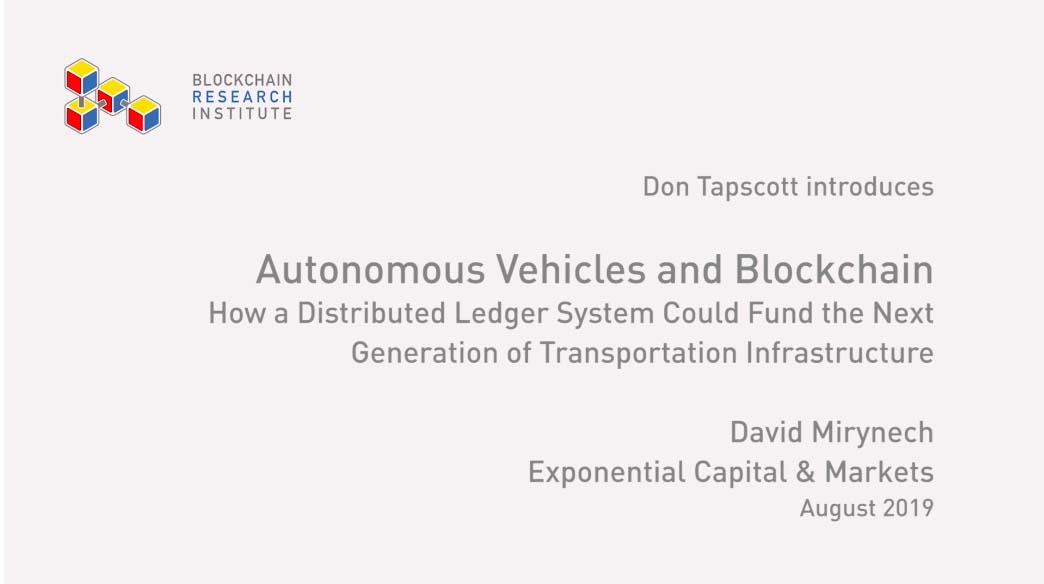 Autonomous Vehicles and Blockchain