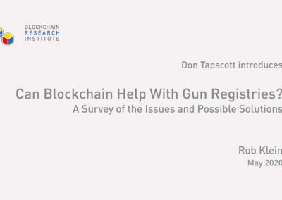 Can Blockchain Help with Gun Registries