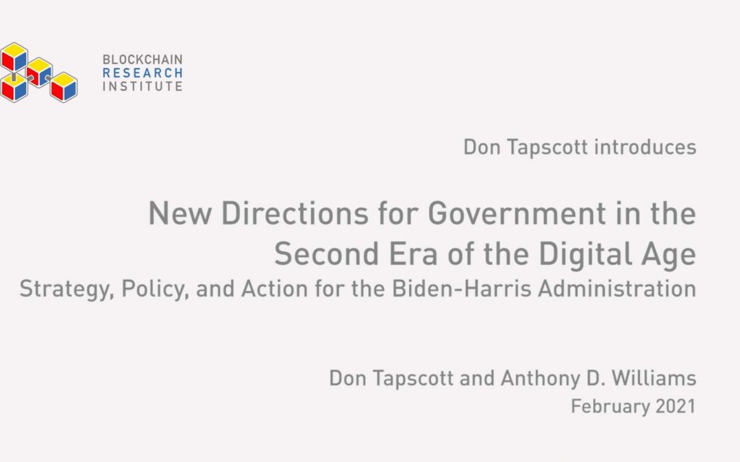 New Directions for Government In the Second Era of the Digital Age