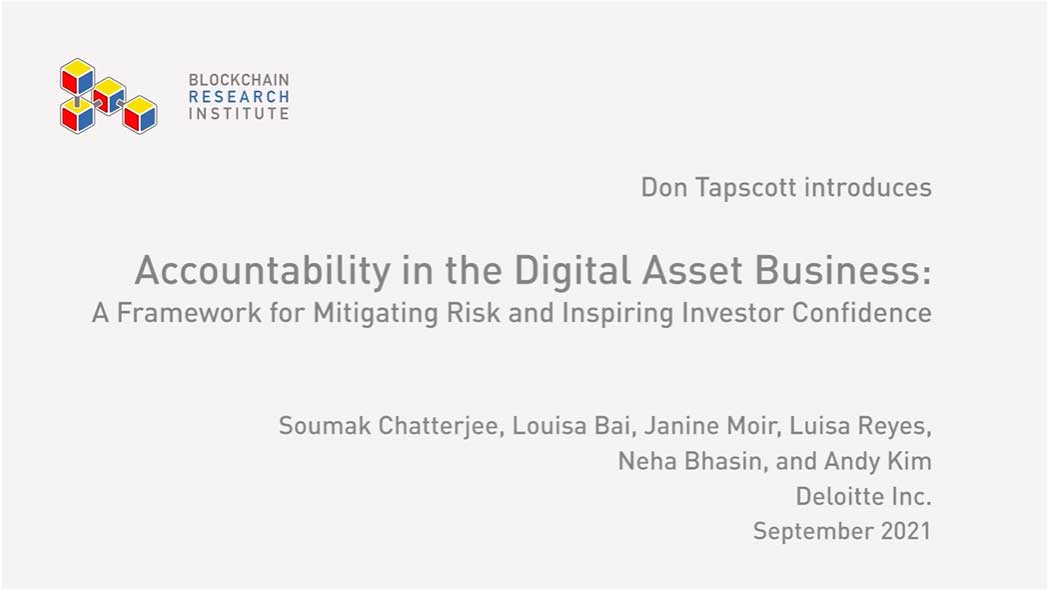 Accountability in the Digital Asset Business