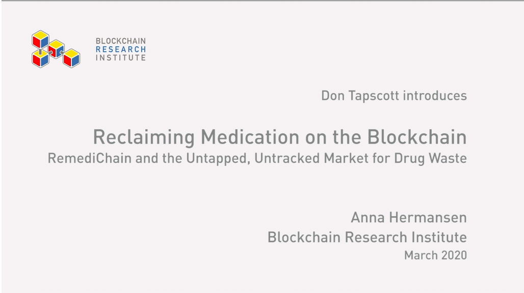 Reclaiming Medication on the Blockchain